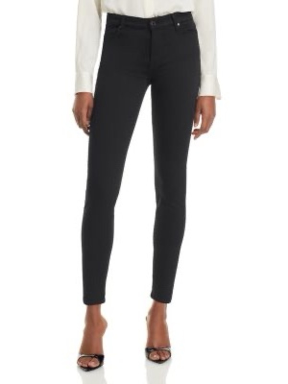 7 For All Mankind the Ankle Skinny Jeans Black size 30